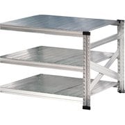 軽量 シンプル イタリア製 スチールラック 連結用 幅97.7×高さ65.3×奥行60cm 3段 MS963d6s