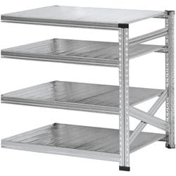 軽量 シンプル イタリア製 スチールラック 連結用 幅97.7×高さ104.8×奥行60cm 4段 MS9104d6s