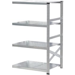 軽量 シンプル イタリア製 スチールラック 連結用 幅97.7×高さ157.6×奥行60cm 4段 MS9154d6s