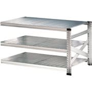 MS1163d6s [軽量 シンプル イタリア製 スチールラック 連結用 幅112.7×高さ65.3×奥行60cm 3段]