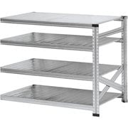 軽量 シンプル イタリア製 スチールラック 連結用 幅127.7×高さ91.7×奥行60cm 4段 MS1294d6s