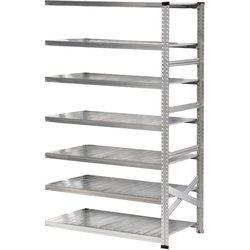 軽量 シンプル イタリア製 スチールラック 連結用 幅127.7×高さ197.2×奥行60cm 7段 MS12197d6s