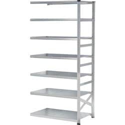 軽量 シンプル イタリア製 スチールラック 連結用 幅127.7×高さ250×奥行60cm 7段 MS12257d6s