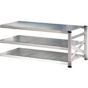 MS1463d6s [軽量 シンプル イタリア製 スチールラック 連結用 幅142.7×高さ65.3×奥行60cm 3段]