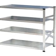 MS14124d6s [軽量 シンプル イタリア製 スチールラック 連結用 幅142.7×高さ118×奥行60cm 4段]