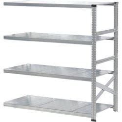 軽量 シンプル イタリア製 スチールラック 連結用 幅142.7×高さ157.6×奥行60cm 4段 MS14154d6s