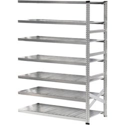 軽量 シンプル イタリア製 スチールラック 連結用 幅142.7×高さ236.8×奥行60cm 7段 MS14237d6s