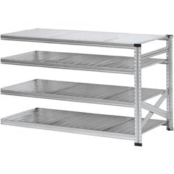 軽量 シンプル イタリア製 スチールラック 連結用 幅157.7×高さ91.7×奥行60cm 4段 MS1594d6s