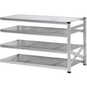軽量 シンプル イタリア製 スチールラック 連結用 幅157.7×高さ91.7×奥行60cm 4段 MS1594d6s