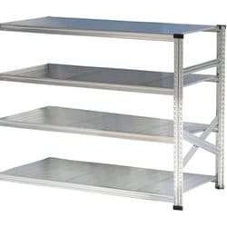 軽量 シンプル イタリア製 スチールラック 連結用 幅157.7×高さ118×奥行60cm 4段 MS15124d6s
