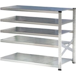 軽量 シンプル イタリア製 スチールラック 連結用 幅157.7×高さ118×奥行60cm 5段 MS15125d6s