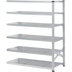 軽量 シンプル イタリア製 スチールラック 連結用 幅157.7×高さ184×奥行60cm 6段 MS15186d6s