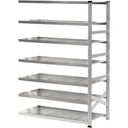 軽量 シンプル イタリア製 スチールラック 連結用 幅157.7×高さ197.2×奥行60cm 7段 MS15197d6s