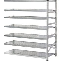 軽量 シンプル イタリア製 スチールラック 連結用 幅172.7×高さ197.2×奥行60cm 7段 MS17197d6s
