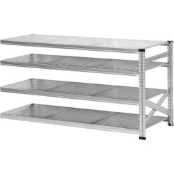 軽量 シンプル イタリア製 スチールラック 連結用 幅187.7×高さ104.8×奥行60cm 4段 MS18104d6s