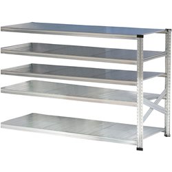軽量 シンプル イタリア製 スチールラック 連結用 幅187.7×高さ118×奥行60cm 5段 MS18125d6s