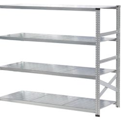 軽量 シンプル イタリア製 スチールラック 連結用 幅187.7×高さ157.6×奥行60cm 4段 MS18154d6s
