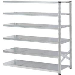 軽量 シンプル イタリア製 スチールラック 連結用 幅187.7×高さ184×奥行60cm 6段 MS18186d6s