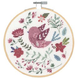 DMCBK1928 [刺繍キット Folk Bird 直径18cm]