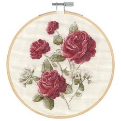 DMCBK1935 [刺繍キット Roses 直径18cm]
