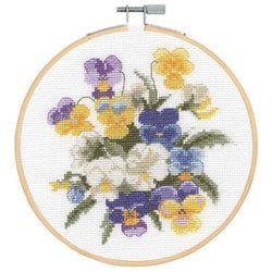 DMCBK1937 [刺繍キット Violets 直径18cm]