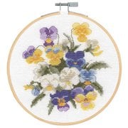 DMCBK1937 [刺繍キット Violets 直径18cm]