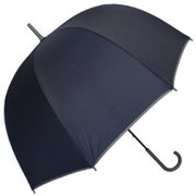 長傘 無地 Casual piping(カジュアルパイピング) 65cm 手開き式 ドーム型 ネイビー 2100NV