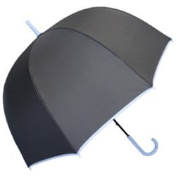 長傘 無地 Casual piping（カジュアルパイピング） 65cm 手開き式 ドーム型 グレー 2100GY