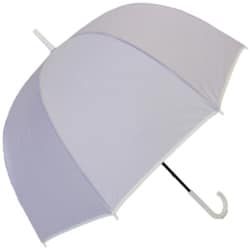 長傘 無地 Casual piping（カジュアルパイピング） 65cm 手開き式 ドーム型 パープル 2100PL