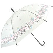 ビニール傘 ディズニーキャラクター アリス 58cm ジャンプ式 グラスファイバー骨(親骨) 2108