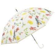ビニール傘 standard flower（スタンダードフラワー） 58cm ジャンプ式 グラスファイバー骨（親骨） オフ白 2104WH