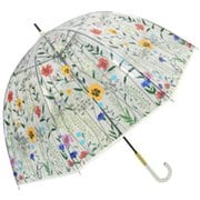 ビニール傘 flower stitch（フラワーステッチ） 65cm 手開き式 ドーム型 レッド 2101RD
