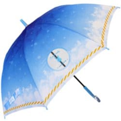 子供用傘 sweets umbrella（スイーツアンブレラ） 55cm ジャンプ式 丸型窓付き グラスファイバー骨（親骨） ブルー 1406BL