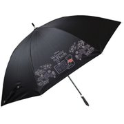 日傘 晴雨兼用 ディズニーキャラクター くまのプーさん 47cm 手開き式 UVカット加工 グラスファイバー骨(親骨) 内側黒コーティング UPF50+ ブラック 6674BK