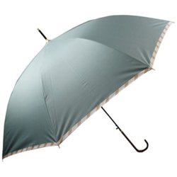 日傘 晴雨兼用 バイアス 58cm ジャンプ式 一級遮光 グラスファイバー骨（親骨） 内側黒コーティング UPF50＋ カーキ 6665KH