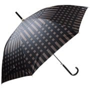 日傘 晴雨兼用 チェック 58cm ジャンプ式 一級遮光 グラスファイバー骨(親骨) 内側黒コーティング UPF50+ ブラック 6650BK