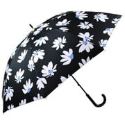 日傘 晴雨兼用 フラッフィー 47cm 手開き式 一級遮光 内側黒コーティング UPF50+ ブラック 6636BK