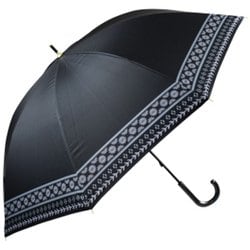 日傘 晴雨兼用 チェルシー 47cm 手開き式 一級遮光 内側黒コーティング UPF50＋ ブラック 6638BK