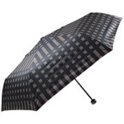 日傘 折りたたみ傘 晴雨兼用 ミニ チェック 50cm 手開き式 一級遮光 内側黒コーティング UPF50+ ブラック 6656BK