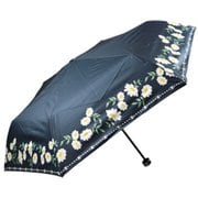 日傘 折りたたみ傘 晴雨兼用 ミニ マーガレット 50cm 手開き式 一級遮光 内側黒コーティング UPF50+ ネイビー 6657NV