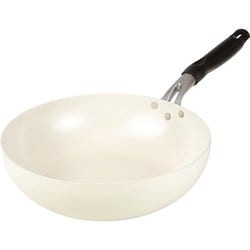 IH対応 いため鍋 28cm 内面セラミック加工 白いフライパン ララッテ・ナチュリー （IH・ガス火対応） RB-3096