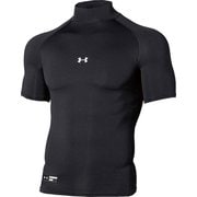 ヒートギアアーマー コンプレッション ショートスリーブ モックネック シャツ Heatgear Armour Compression Short Sleeve Mock Shirt 1358642 001 BLK SMサイズ [ウェア アンダーウェア]