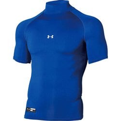 ヒートギアアーマー コンプレッション ショートスリーブ モックネック シャツ Heatgear Armour Compression Short Sleeve Mock Shirt 1358642 400 RYL MDサイズ [ウェア アンダーウェア]