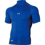 ヒートギアアーマー コンプレッション ショートスリーブ モックネック シャツ Heatgear Armour Compression Short Sleeve Mock Shirt 1358642 400 RYL LGサイズ [ウェア アンダーウェア]