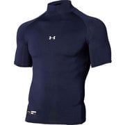 ヒートギアアーマー コンプレッション ショートスリーブ モックネック シャツ Heatgear Armour Compression Short Sleeve Mock Shirt 1358642 410 MDN SMサイズ [ウェア アンダーウェア]