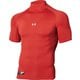 ヒートギアアーマー コンプレッション ショートスリーブ モックネック シャツ Heatgear Armour Compression Short Sleeve Mock Shirt 1358642 600 RED XLサイズ [ウェア アンダーウェア]