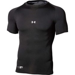 ヒートギアアーマー コンプレッション ショートスリーブ クルーネック シャツ Heatgear Armour Compression Short Sleeve Crew Shirt 1358643 001 BLK SMサイズ [ウェア アンダーウェア]