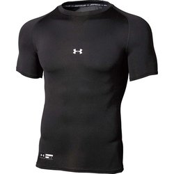 ヒートギアアーマー コンプレッション ショートスリーブ クルーネック シャツ Heatgear Armour Compression Short Sleeve Crew Shirt 1358643 001 BLK MDサイズ [ウェア アンダーウェア]