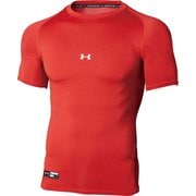 ヒートギアアーマー コンプレッション ショートスリーブ クルーネック シャツ Heatgear Armour Compression Short Sleeve Crew Shirt 1358643 600 RED MDサイズ [ウェア アンダーウェア]