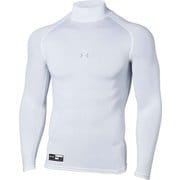 ヒートギアアーマー コンプレッション ロングスリーブ モック シャツ 1358645 White(100) SMサイズ [ウェア シャツ]